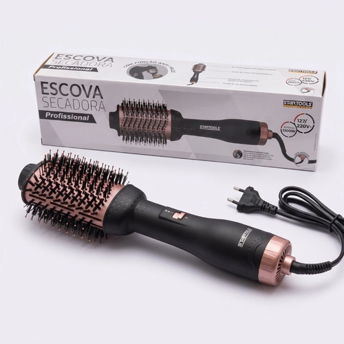 Escova Secadora Profissional 1300W Bivolt Com Tecnologia Iônica