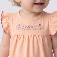 Conjunto Infantil Menina Shorts Canelado e Blusa Upalôo