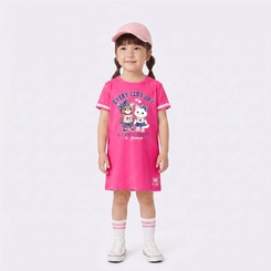 Vestido Infantil Menina Estilo Camiseta Upalôo