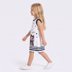 Vestido Infantil Menina Estampado Cachorrinhos Upalôo