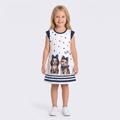 Vestido Infantil Menina Estampado Cachorrinhos Upalôo