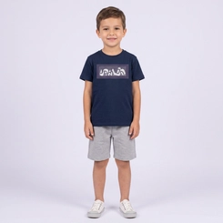 Conjunto Infantil Menino Camiseta E Bermuda Upalôo