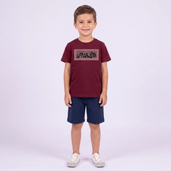 Conjunto Infantil Menino Camiseta E Bermuda Upalôo