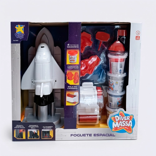 Brinquedo Foguete Espacial Com Massinha E Acessórios
