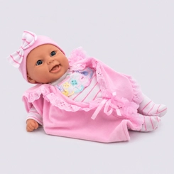 Boneca Bebê I Love You Com Chupeta E Mantinha