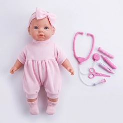 Boneca Bebê Primeira Consulta Com Kit Médico