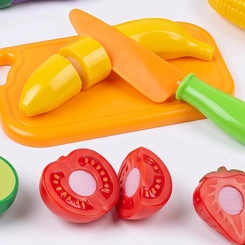 Kit Frutinhas Velcro Creck-Creck Com Faca E Tábua De Corte