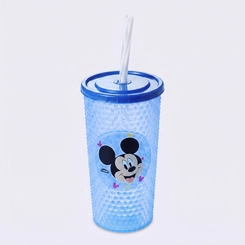 Copo Led Diamantado Com Tampa E Canudo Mickey 490ML