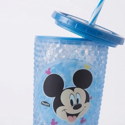 Copo Led Diamantado Com Tampa E Canudo Mickey 490ML